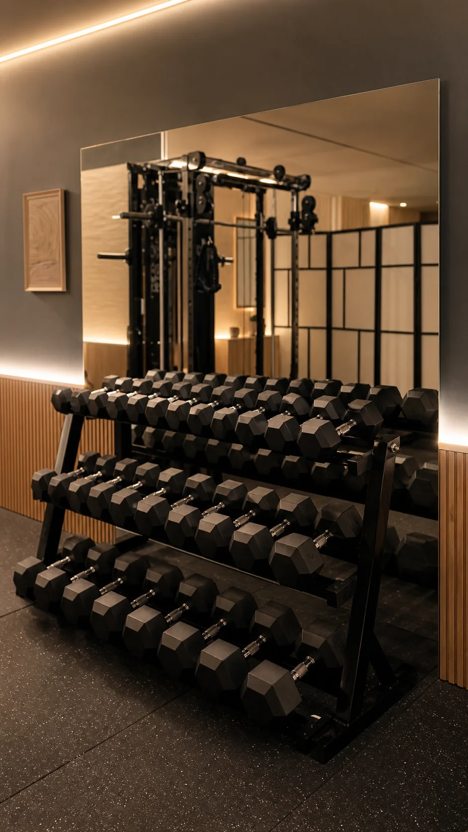 Dumbbells at Bárbara Portela's Braga studio